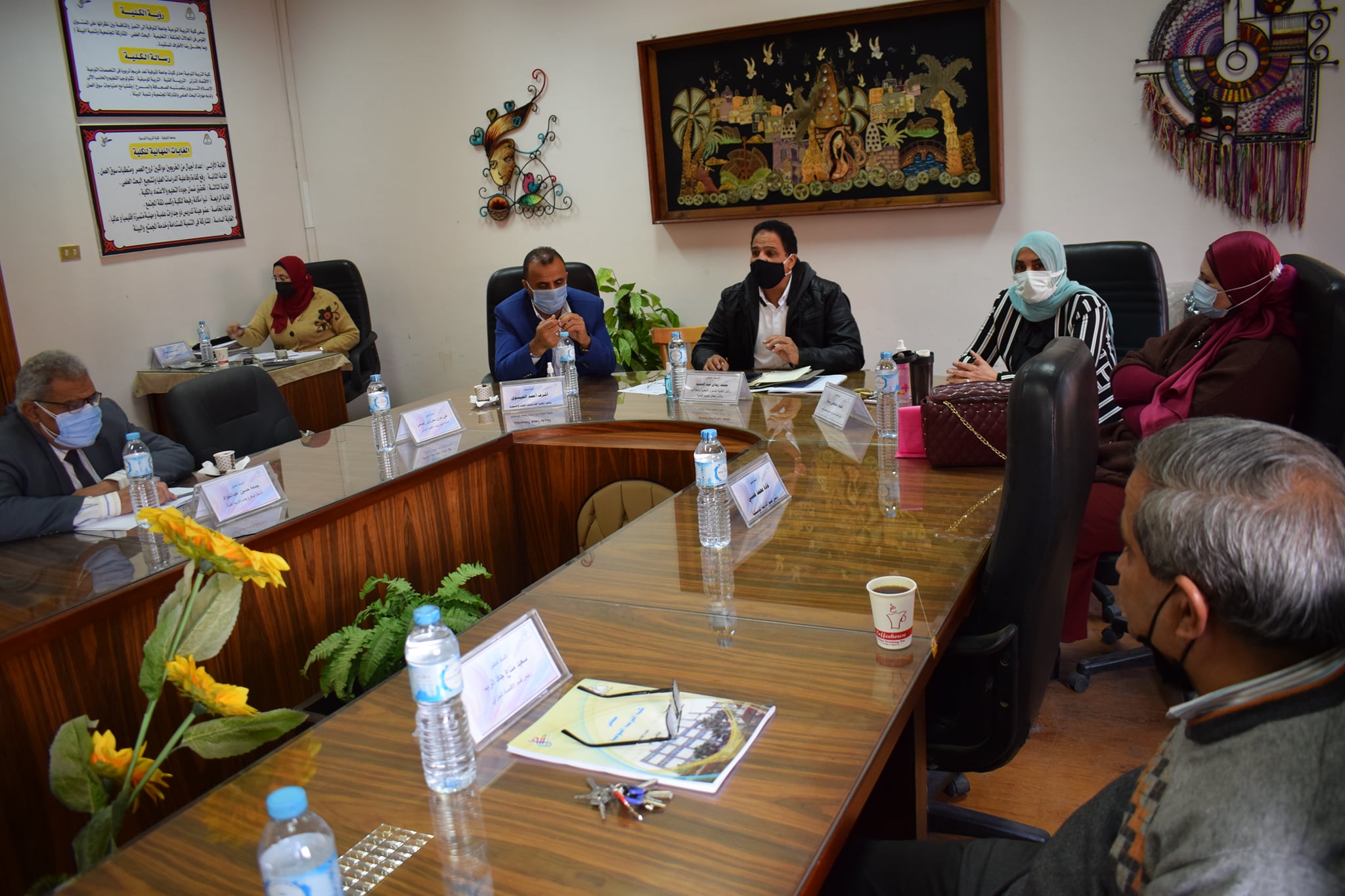 مجلس الكلية يعقد جلسته الرابعة بالنوعية للعام الجامعى ٢٠٢٠ / ٢٠٢١