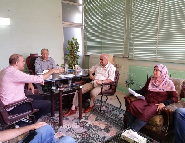 إجتماع فريق وحدة إدارة الأزمات والكوارث