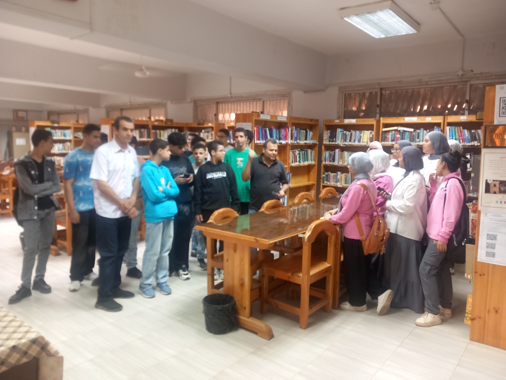 زياره مدرسه التحرير الثانويه بسنجرج لمكتبه الكليه