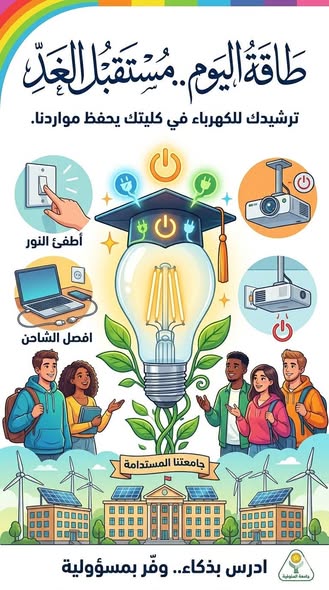 كلية الهندسة الإلكترونية بمنوف تشارك في حملة "وفرها… تنورها"