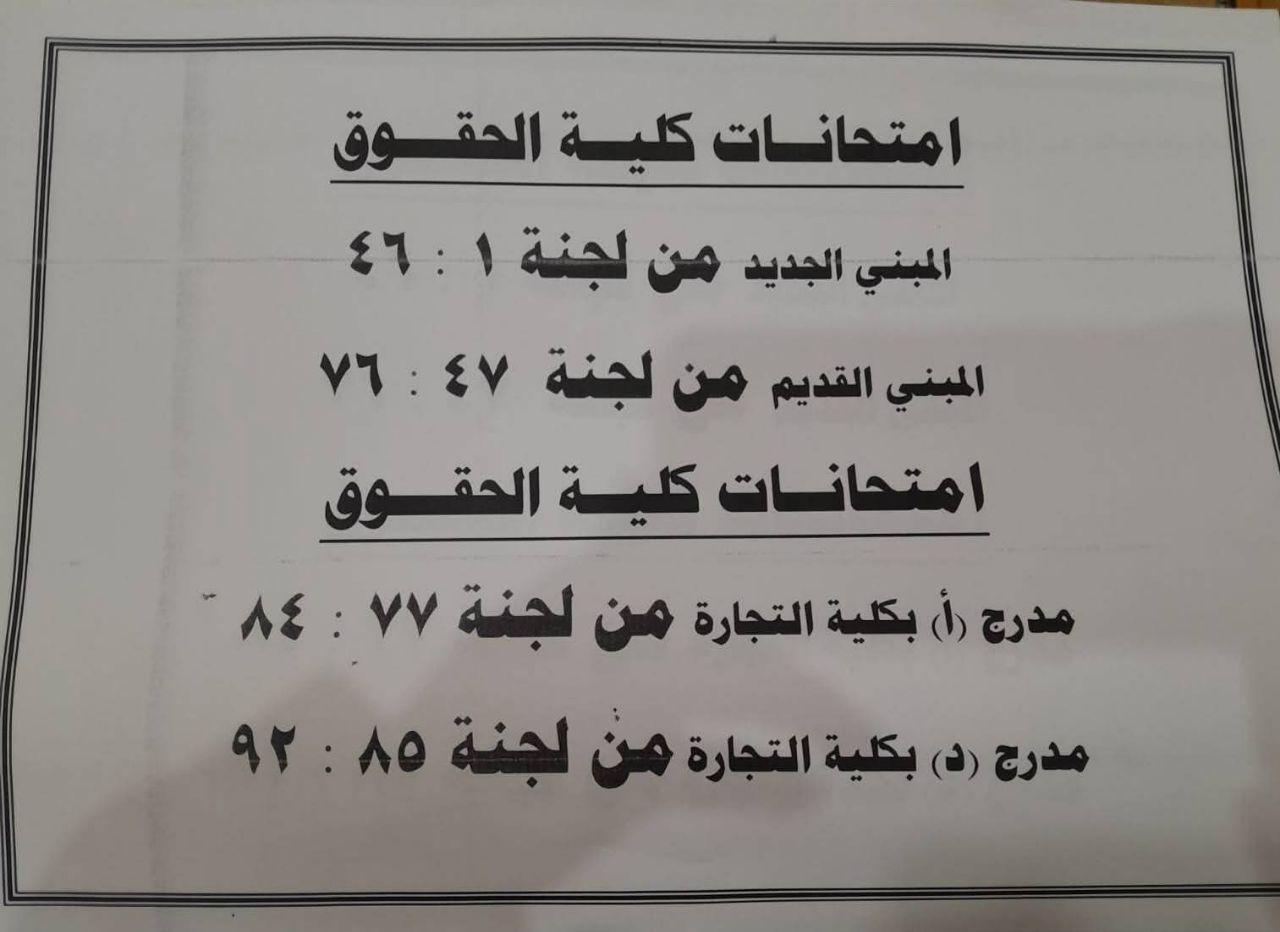 هااااام لجميع الطلاب الفرق الاربعة