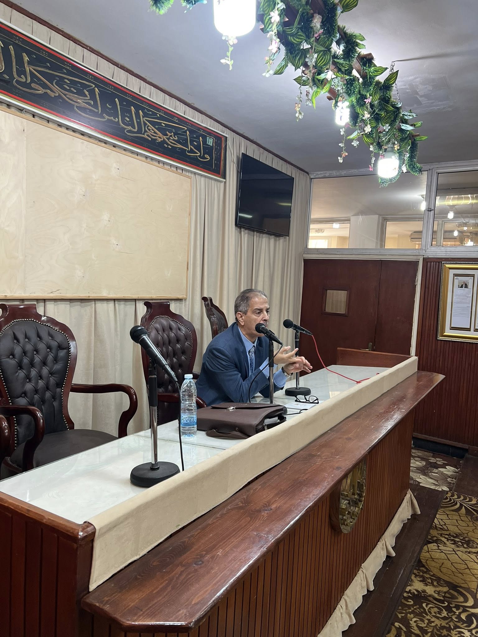 جانب من فعاليات الندوة الممتعة اليوم “التصويت: واجب وطني وحق دستوري” التي نظمتها وحدة الجودة بكلية الحقوق – جامعة المنوفية، اليوم الاربعاء الموافق (🗓 ١ أكتوبر)، بقاعة المناقشات .