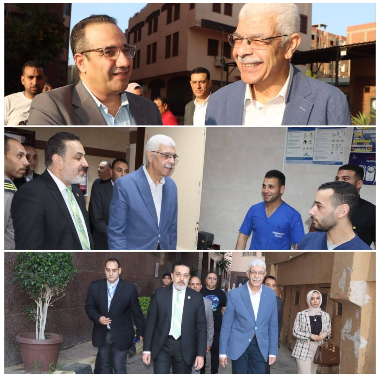 رئيس جامعة المنوفية يتفقد معهد الكبد القومي ويقدم التهنئة للأطقم الطبية والعاملين  بعيد الاضحي المبارك