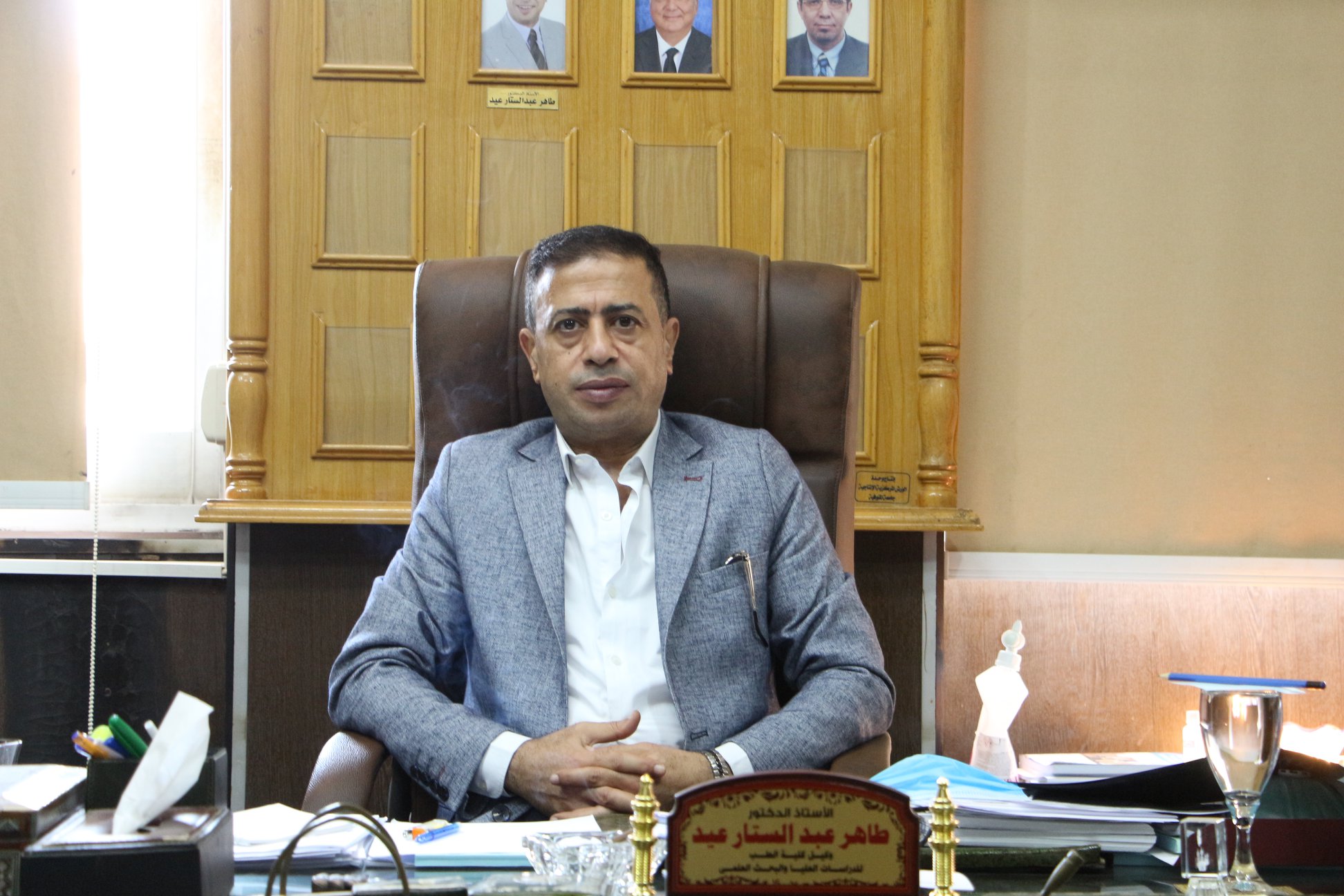 طـب المنوفـيـة تستعـد لبــدء إمتحانـات الدراسـات العليـا بتطبيـق كافــة الإجــراءات الإحـتـرازيـــة