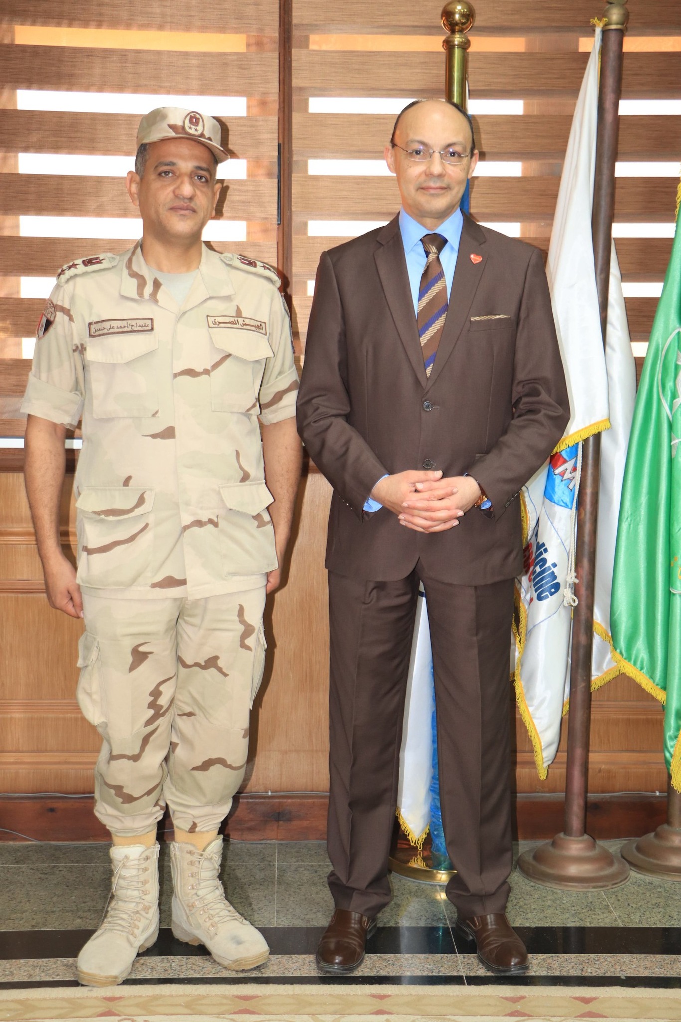 رئيس مجلس إدارة المستشفيات الجامعية يستقبل نائب المستشار العسكري بمحافظة المنوفية