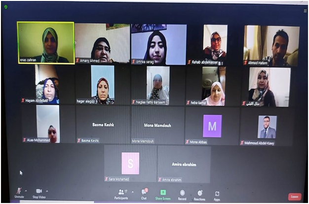 انتهاء فعاليات دورة Large group teaching (Virtual TBL and CBL)