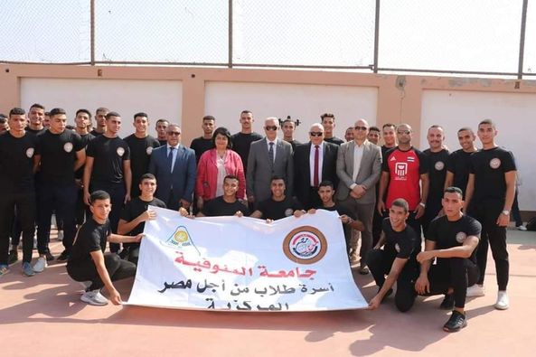 أسرة "طلاب من أجل مصر" تشهد تحية العلم بالتربية الرياضية بالمنوفية