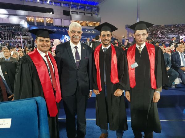 The President of Menoufia University witnesses the celebration of the excellence of Egyptian universities at the Suez Canal Authority Stadium