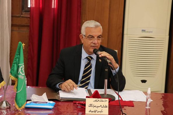 مبارك يعقد جلسة مجلس الجامعة أكتوبر ٢٠٢١ ويستعرض تصور مدينة جامعة المنوفية الطبية