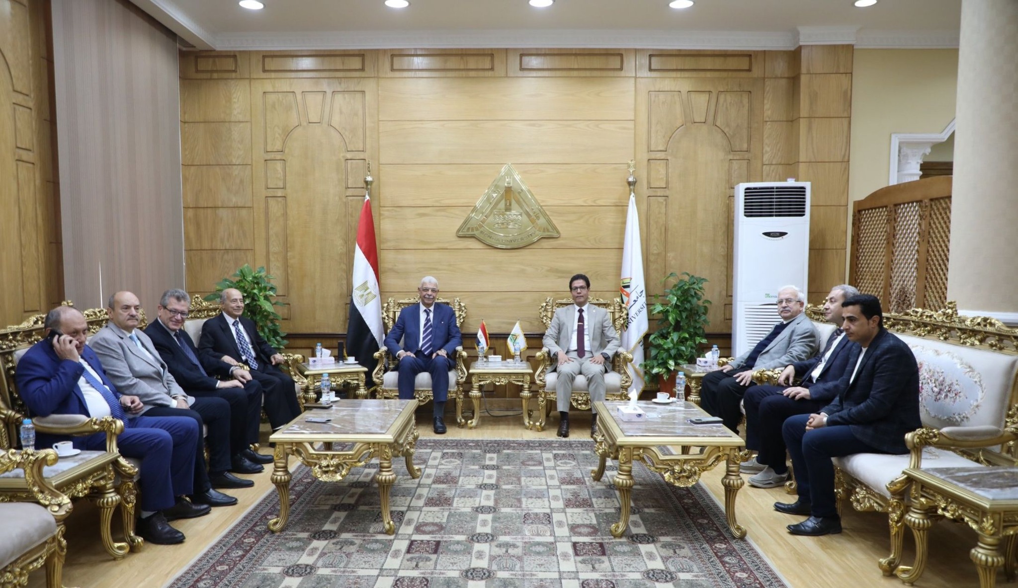 President of Menoufia University visits Benha University to discuss aspects of joint cooperation