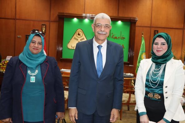 Dr. Ahmed El-Kased, President of Menoufia University, receives well-wishers