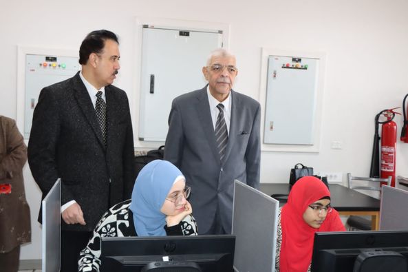 The President of Menoufia University inspects the progress of exams in the Faculties of Computers, Artificial Intelligence, Nursing, and the Electronic Testing Center
