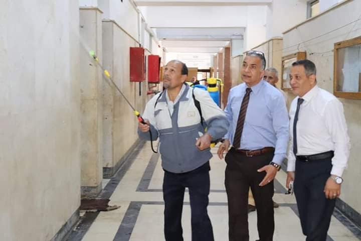 Sterilization of Faculty of Home Economics to face Coronavirus.