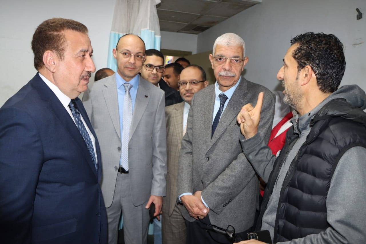 President of Menoufia University and Governor Visit Gaza Injuries at the University Specialized Hospital and Oncology Hospital