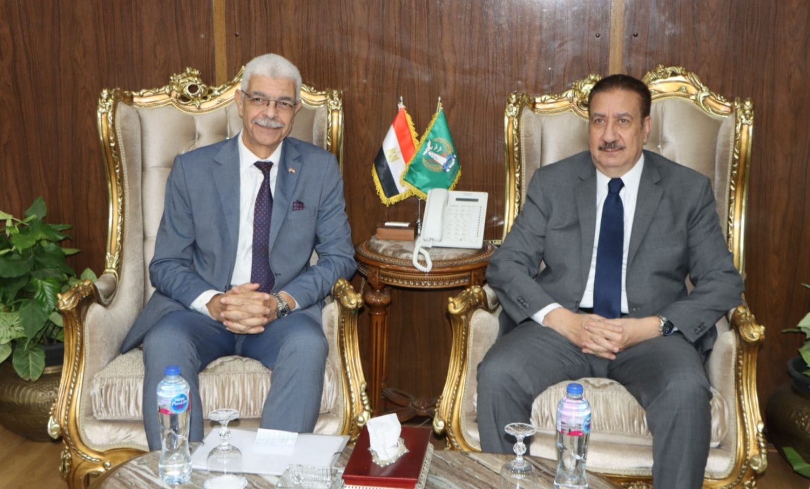 President of Menoufia University Congratulates the Governor of Menoufia on the October Celebrations and Commends the Scale of Development Projects Inaugurated