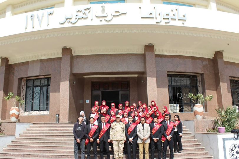 Menoufia University students visit the panorama of the October War
