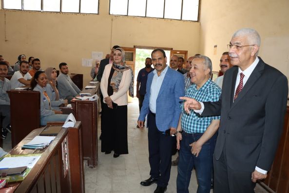 El-Kased is on an inspection visit to the College of Agriculture to follow up on the college