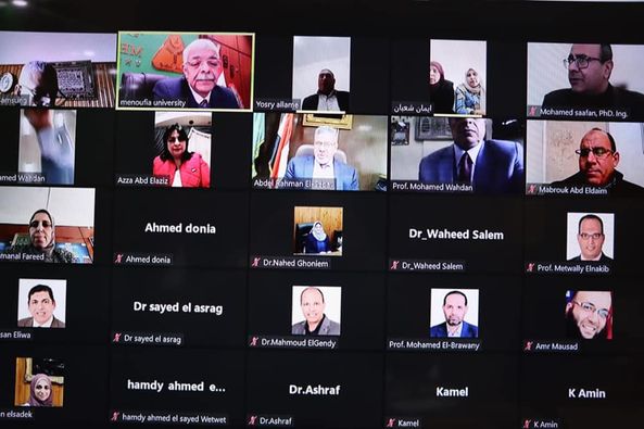 " El-Kased " holds the committees of the Central Library and the libraries of Menoufia University online