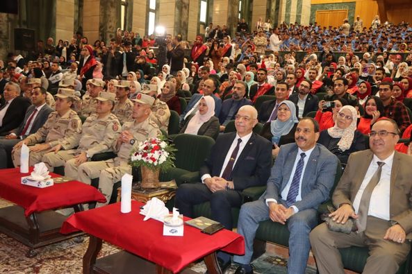 جامعة المنوفية  تستضيف  الندوة التثقيفية ال٥٥  التي تنظمها قوات الدفاع الشعبي العسكري بالجامعات المصرية 
