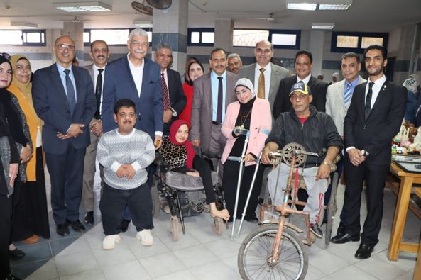The President of Menoufia University witnesses the " Differently Able" celebration