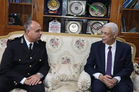 The President of Menoufia University congratulates the Director of Menoufia Security and the security leaders on the 71st Police Day