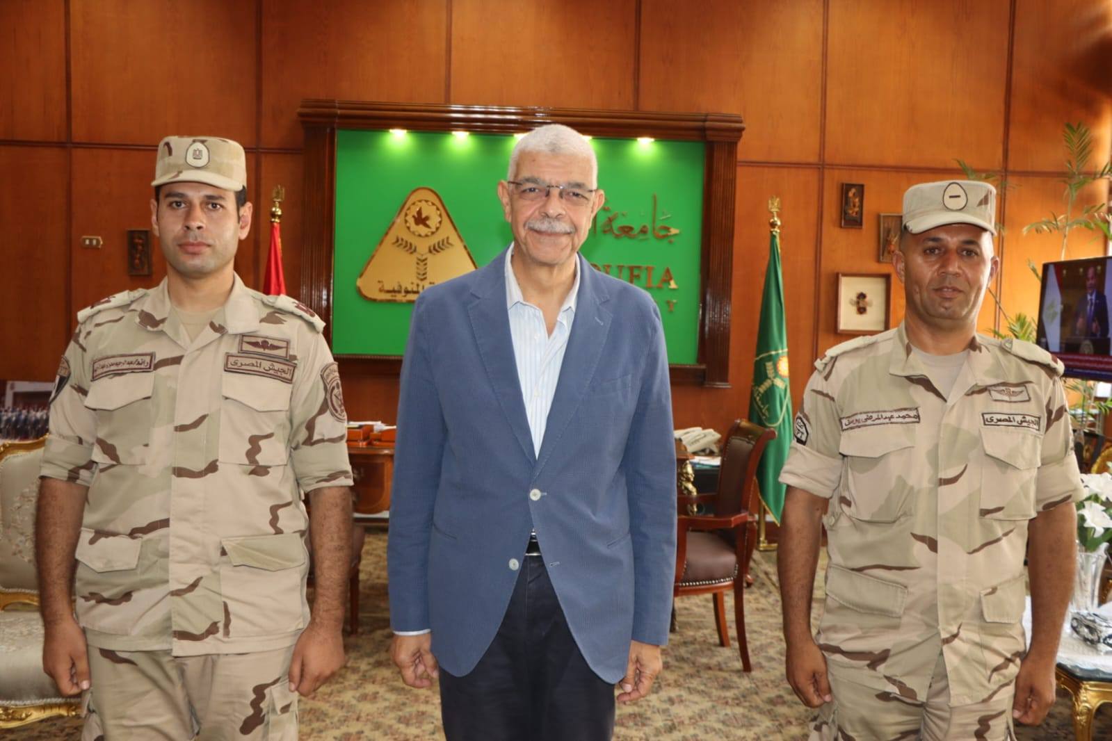 President of Menoufia University Receives Head of Menoufia Recruitment Department