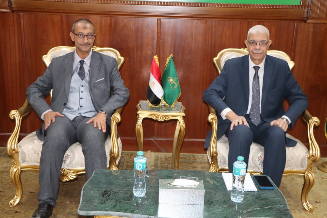 رئيس جامعةالمنوفية يستقبل مساعد وزير التعليم العالي للمشروعات القومية لمتابعة أعمال إنشاءات وتجهيزات جامعة المنوفية الأهلية