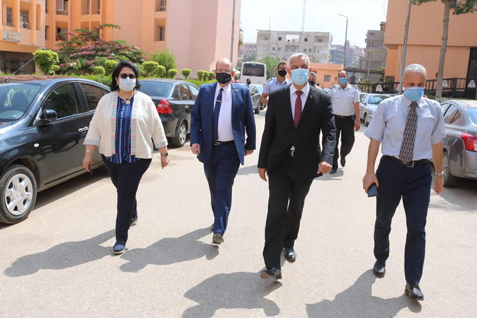 Monofiya University President inspects the second term examination committees in the Campus of colleges
