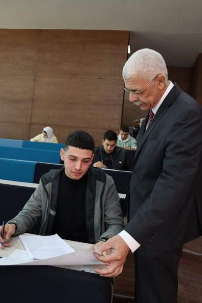 The university president inspects the examination committees for the first semester at Menoufia National University