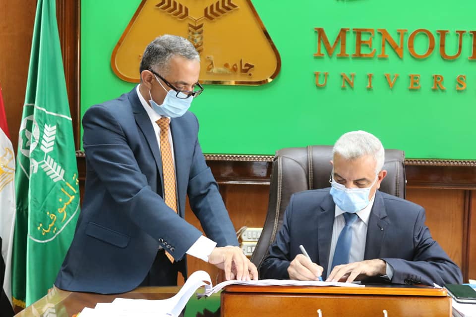Menoufia University President approves the cumulative  result of Faculty of Home Economy.