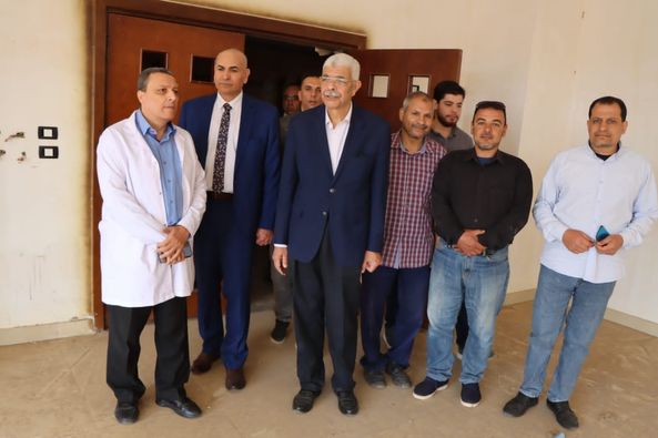 رئيس جامعة المنوفية يتفقد مبني المعهد الفني للتمريض بمنشاة سلطان ويوجه بسرعة الانتهاء من أعمال التشطيبات قبل بداية العام الدراسي الجديد 
