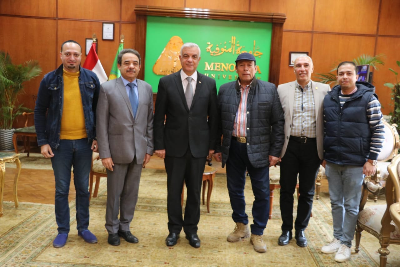 The President of Menoufia University meets the head of the jury of the Student Theater Festival, the artist Ahmed Maher