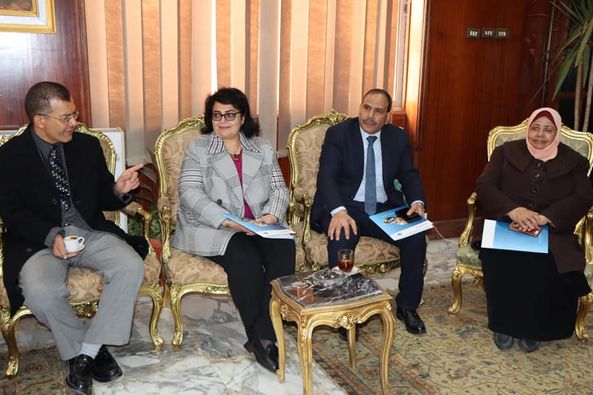 Menoufia University receives a delegation from the "Teacher Excellence - Egypt" initiative