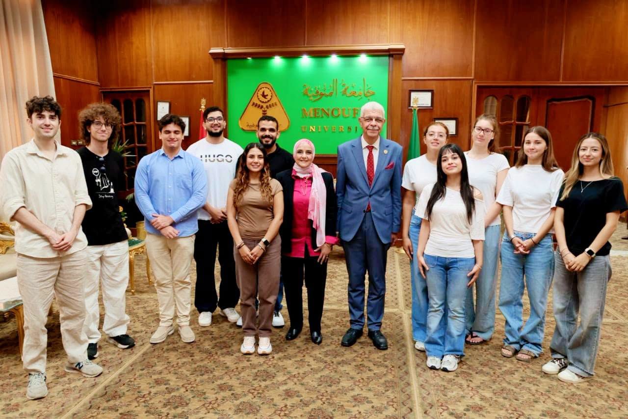 Menoufia University President Welcomes 12 International Medical Students for Clinical Training and Reaffirms the University