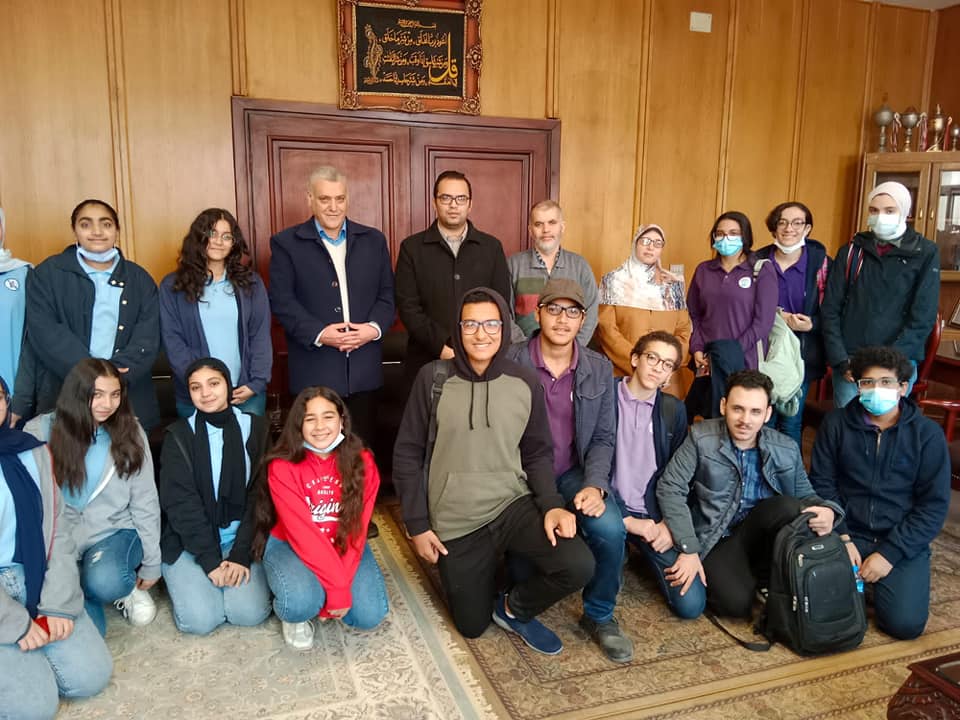 The visit of the Free Egypt Language School to the Faculty of Computers and Information, Menoufia University, in implementation of the educational enlightenment program